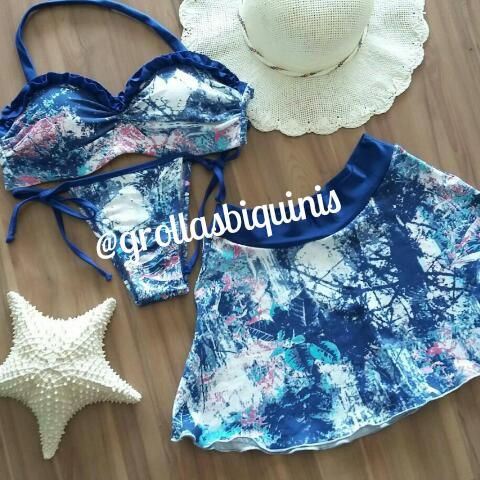 Kit Biquini + saia de praia