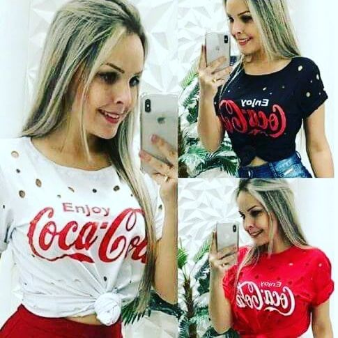 recorder how to use information T shirt coca cola - Grolla´s Moda Praia & Moda Feminina.